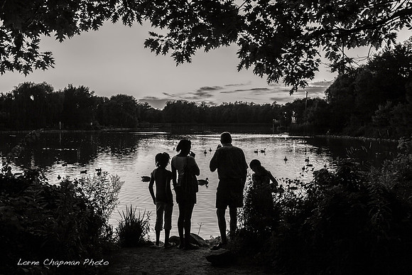 Family at Toogood Pond.