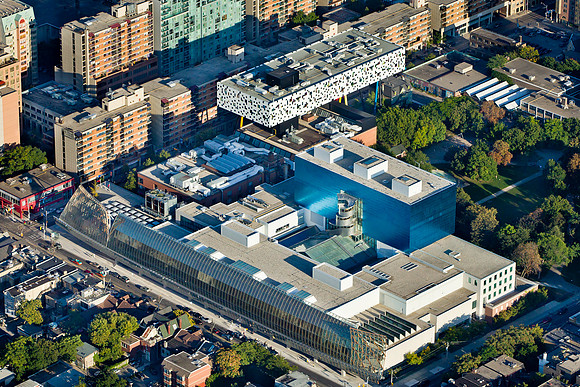 Aerial View of Art Gallery of Ontario and Ontario College of Art